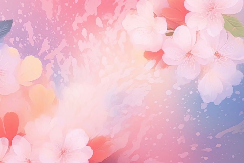 Abstract memphis cherry blossom illustration backgrounds outdoors flower. AI generated Image by rawpixel.
