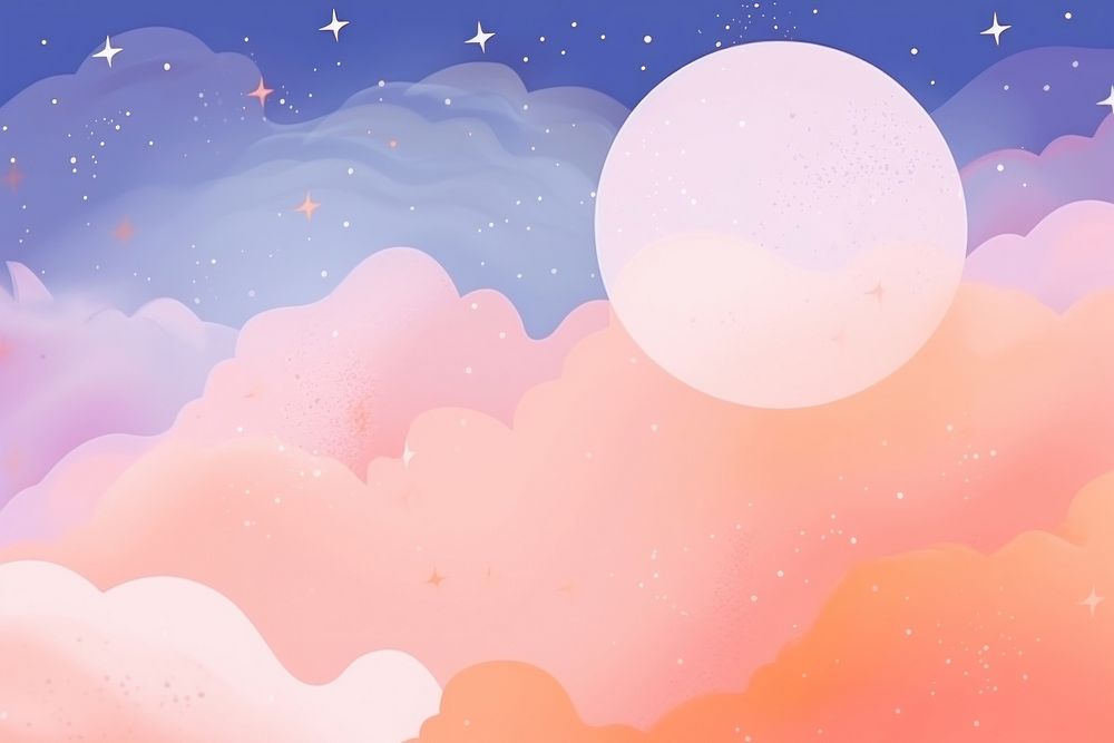Moon with sky and star backgrounds abstract outdoors. AI generated Image by rawpixel.