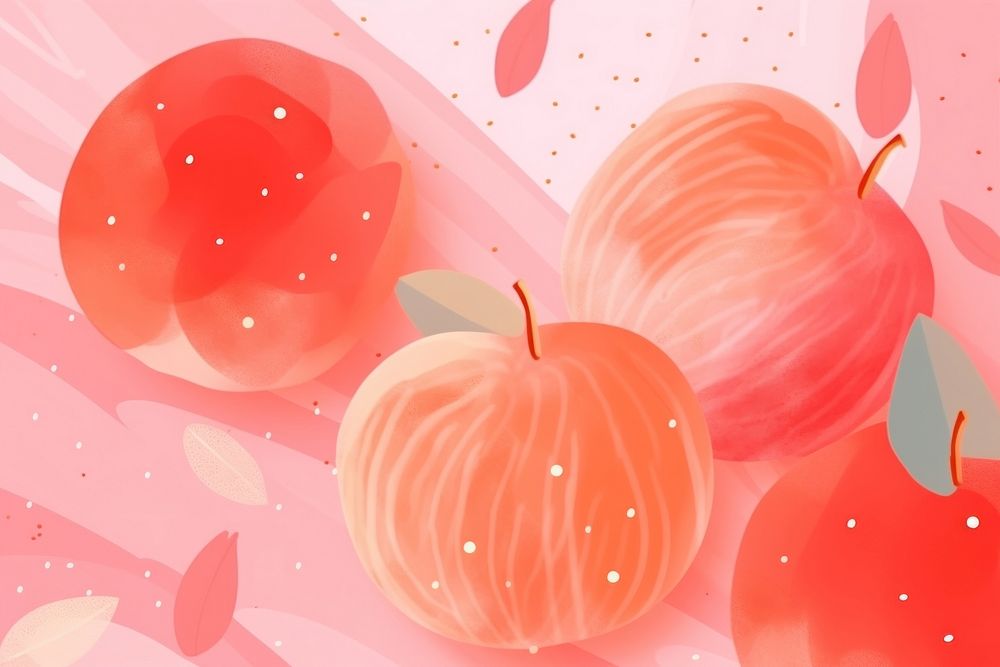 Abstract memphis red apples backgrounds pattern fruit. AI generated Image by rawpixel.