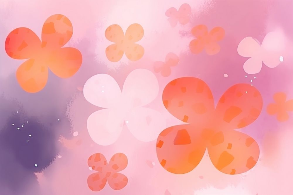 Abstract memphis clover illustration backgrounds pattern flower. AI generated Image by rawpixel.