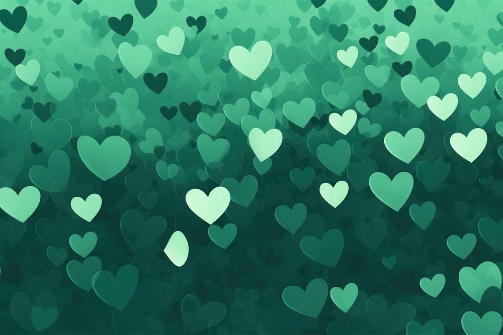 Abstract memphis hearts illustration green backgrounds textured. AI generated Image by rawpixel.