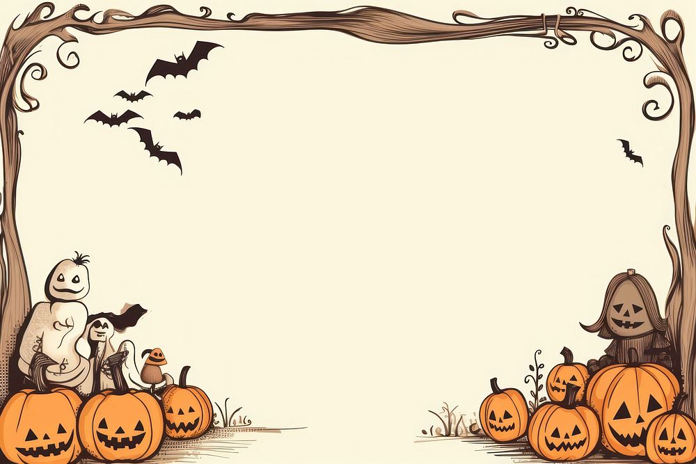 Halloween backgrounds face anthropomorphic. AI generated Image by rawpixel.
