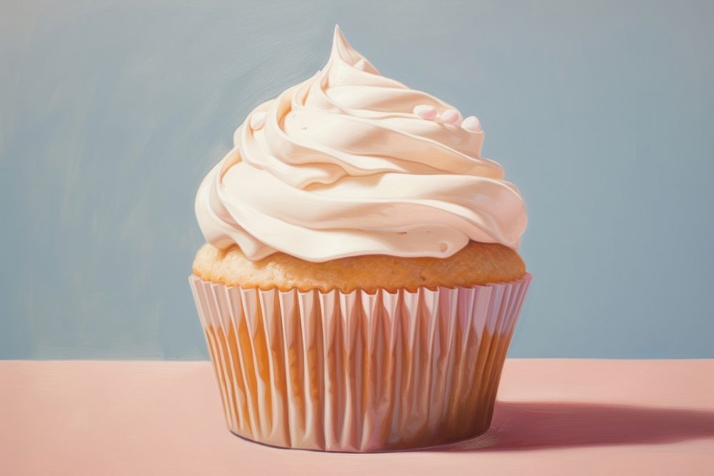 Cup cake cupcake dessert cream. AI generated Image by rawpixel.