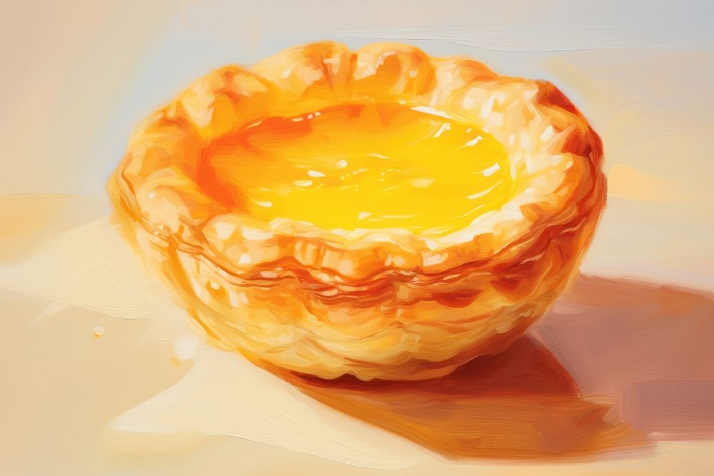 Egg tart dessert pastry food. AI generated Image by rawpixel.