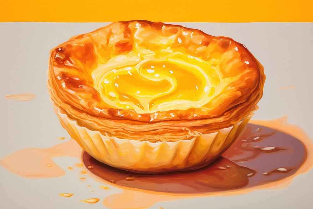 Egg tart dessert pastry food. AI generated Image by rawpixel.