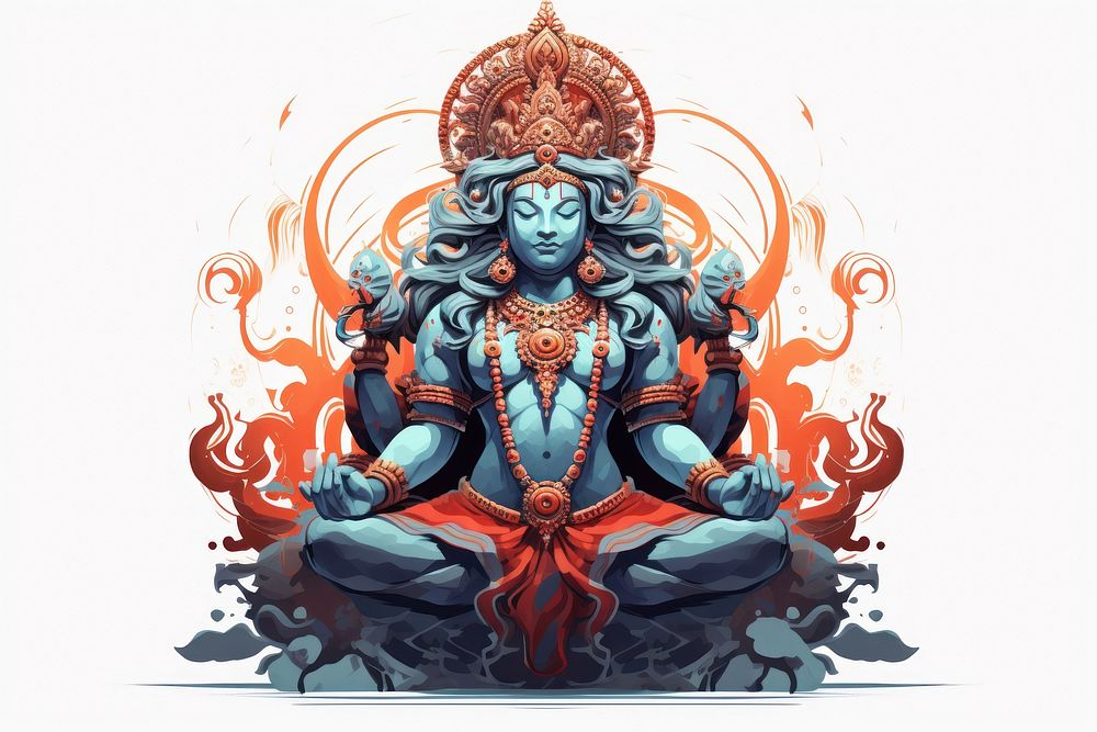 Hindu god adult art representation. AI generated Image by rawpixel.