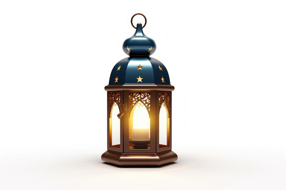 Lantern eid murabak lamp white background spirituality. AI generated Image by rawpixel.