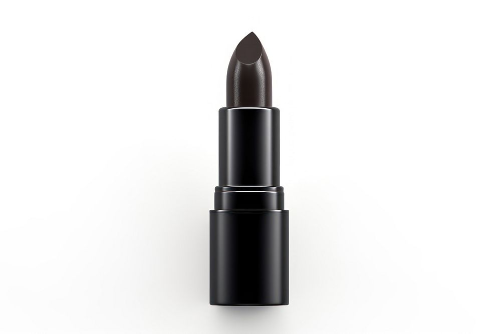 Lipstick black cosmetics bullet white background. AI generated Image by rawpixel.