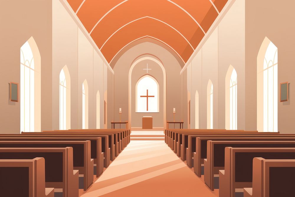 Church architecture building cross. AI generated Image by rawpixel.