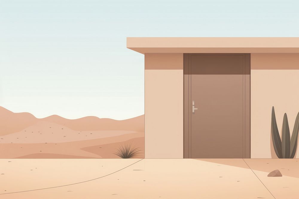Door architecture entrance building landscape outdoors nature. AI generated Image by rawpixel.