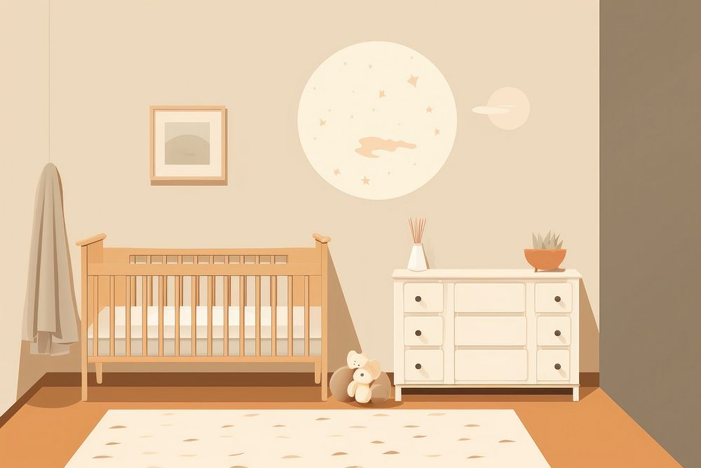Kids room furniture nursery architecture. AI generated Image by rawpixel.