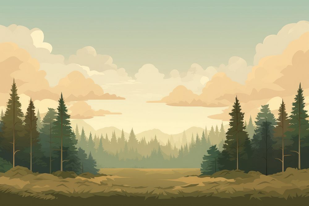 Forest landscape backgrounds wilderness. AI generated Image by rawpixel.