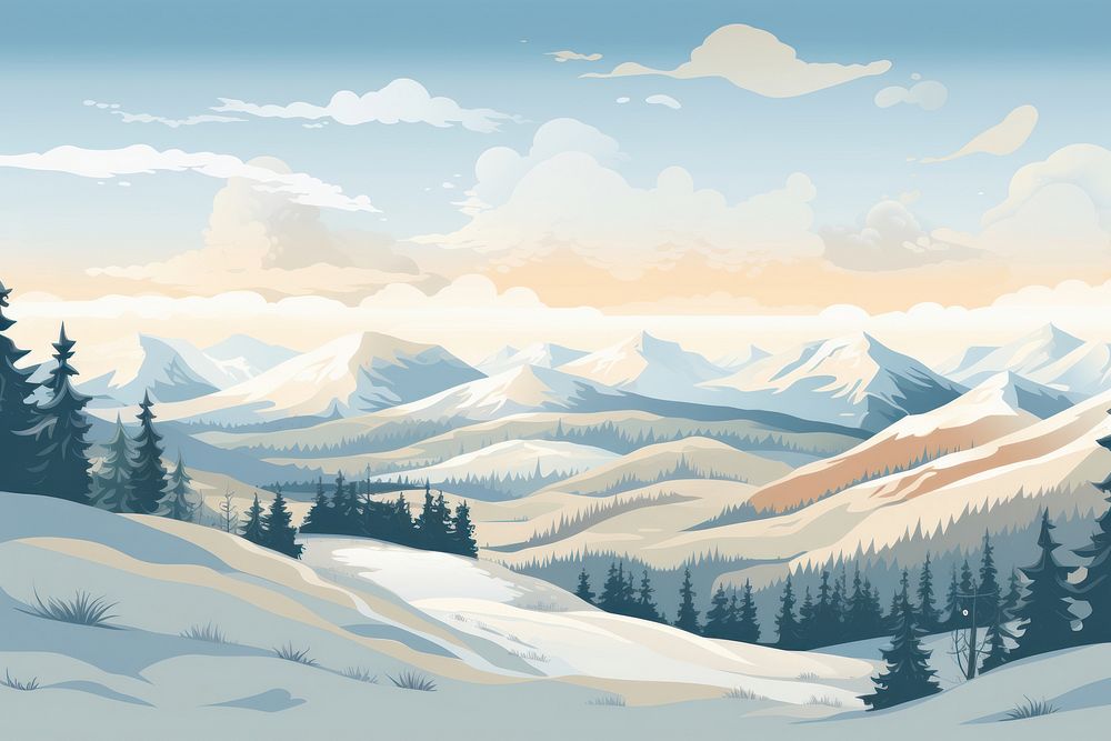 Winter Switzerland landscape wilderness mountain. AI generated Image by rawpixel.
