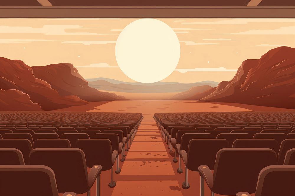 Cinema landscape nature sky. AI generated Image by rawpixel.