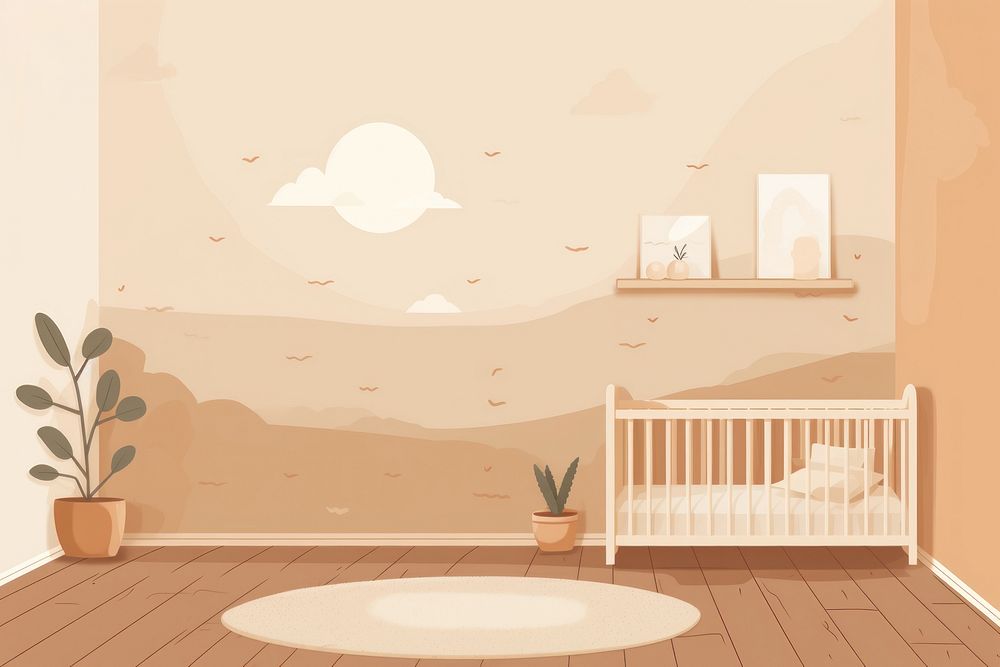 Kids room architecture furniture flooring. AI generated Image by rawpixel.