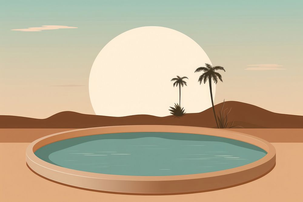 Swimming pool outdoors nature tranquility. AI generated Image by rawpixel.