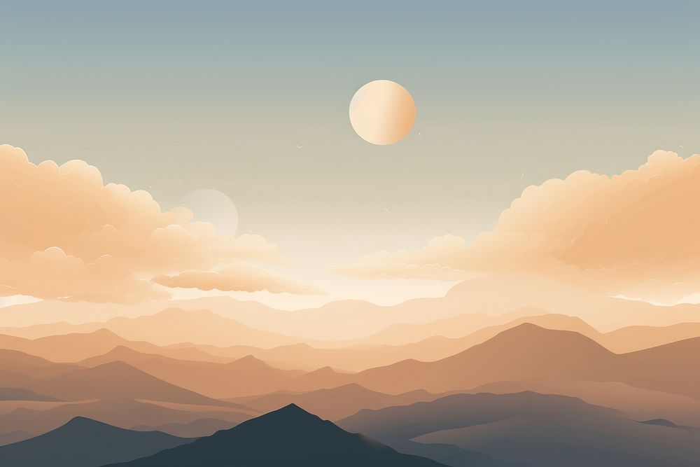 Sky landscape backgrounds mountain. AI generated Image by rawpixel.