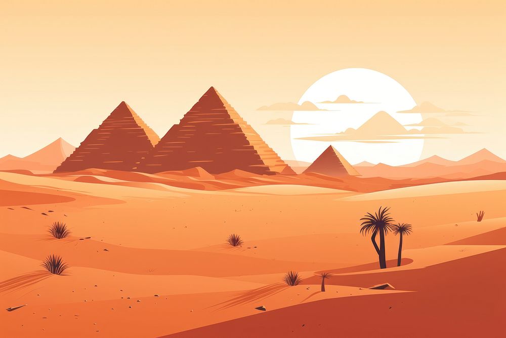 Egypt landscape outdoors desert. AI generated Image by rawpixel.