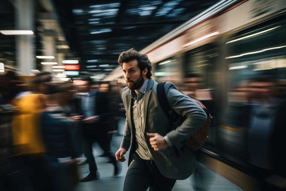 Man running photography walking motion. AI generated Image by rawpixel.