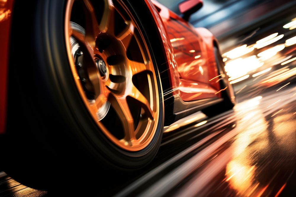 Car wheel vehicle motion spoke. AI generated Image by rawpixel.