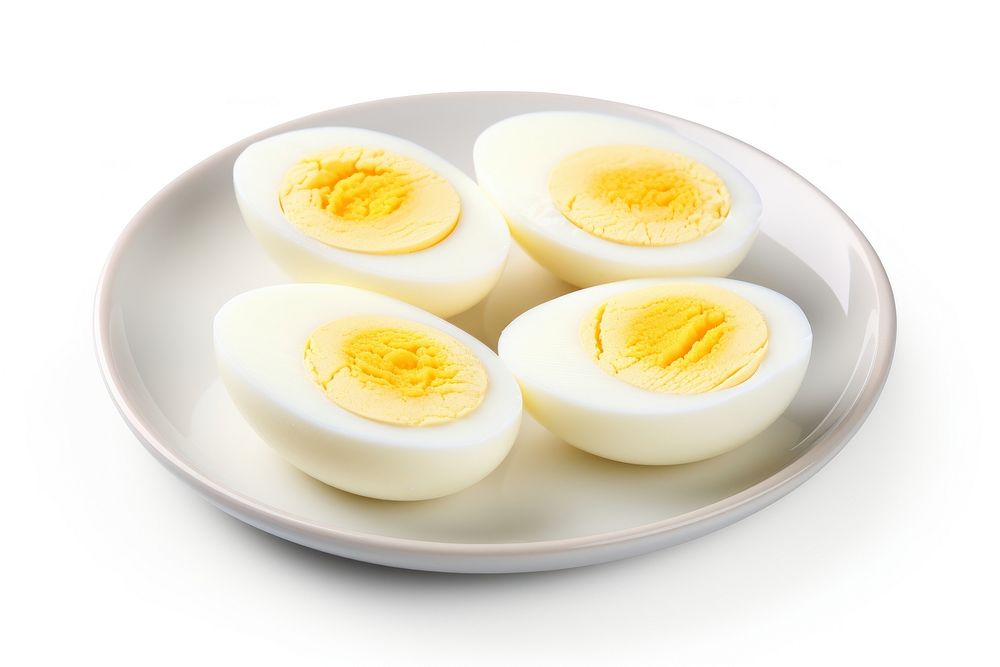 Food egg plate white background. AI generated Image by rawpixel.