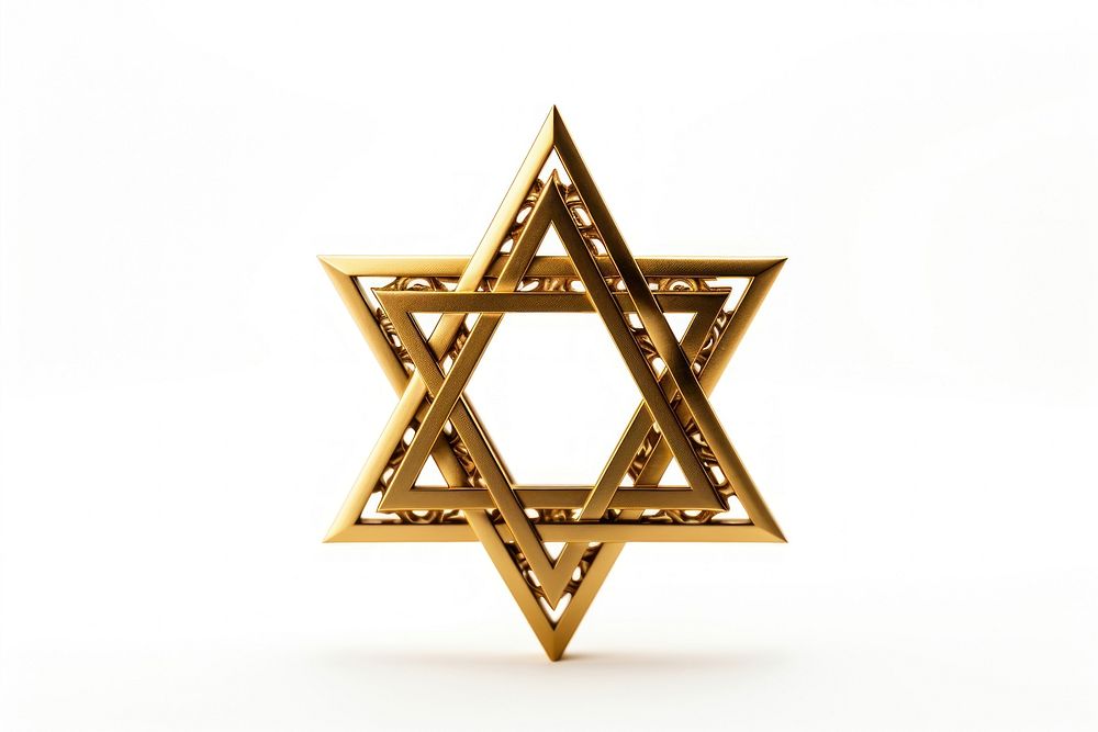 White background chandelier hanukkah jewelry. AI generated Image by rawpixel.