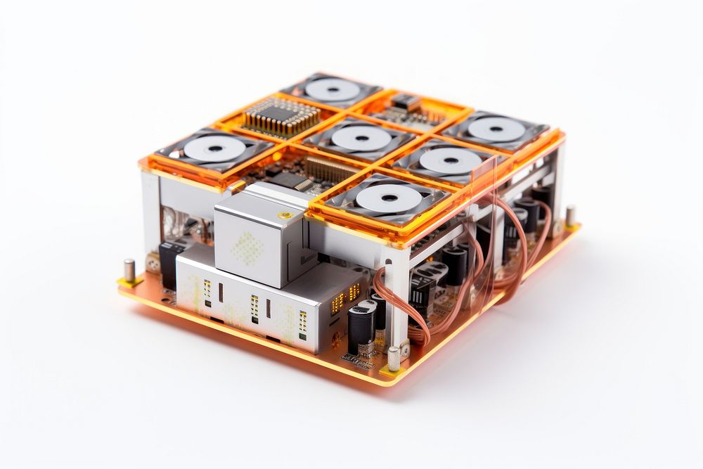 Bitcoin white background microcontroller electricity. AI generated Image by rawpixel.