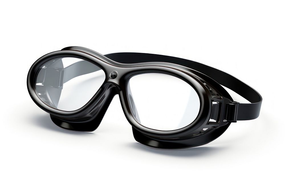 Black swimming goggles sunglasses white background accessories. AI generated Image by rawpixel.