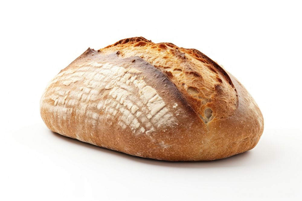 Bread loaf food bun white background. AI generated Image by rawpixel.