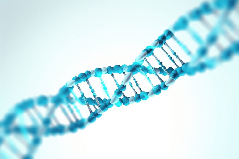 DNA strand accessories turquoise accessory. AI generated Image by rawpixel.