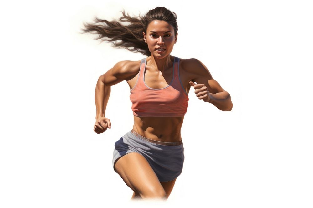 Female runner running jogging adult. AI generated Image by rawpixel.