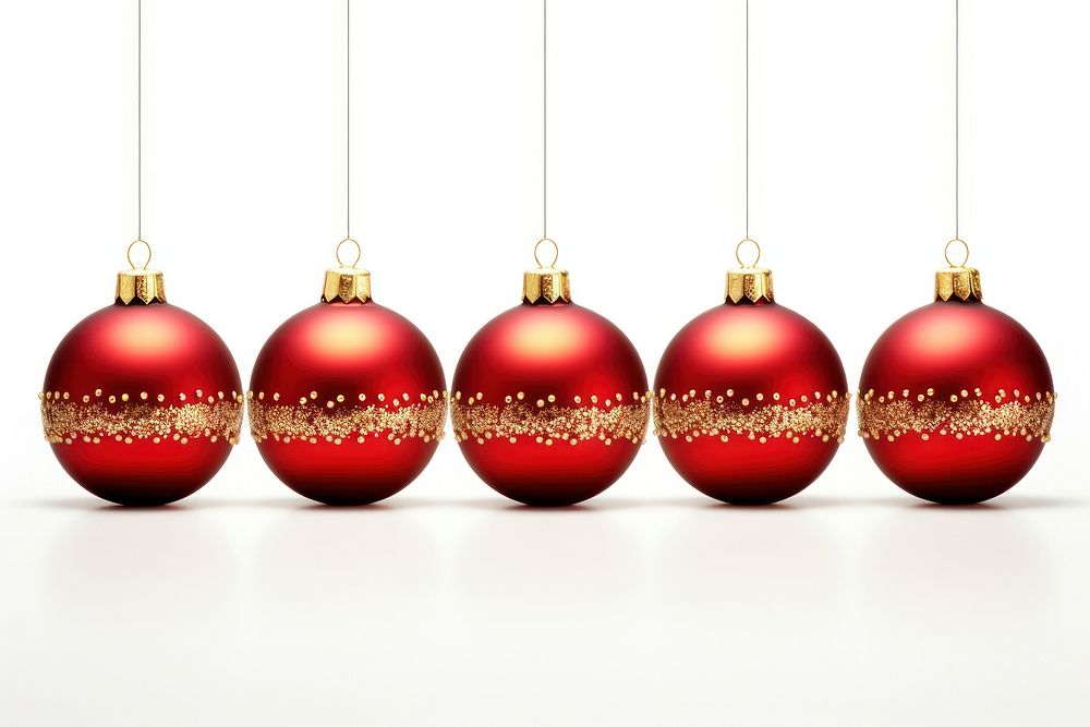 Christmas baubles christmas white background illuminated. AI generated Image by rawpixel.