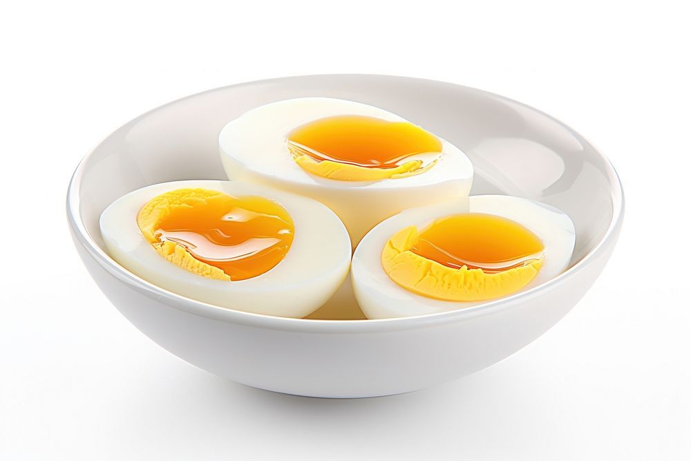 Boiled eggs plate food bowl. AI generated Image by rawpixel.