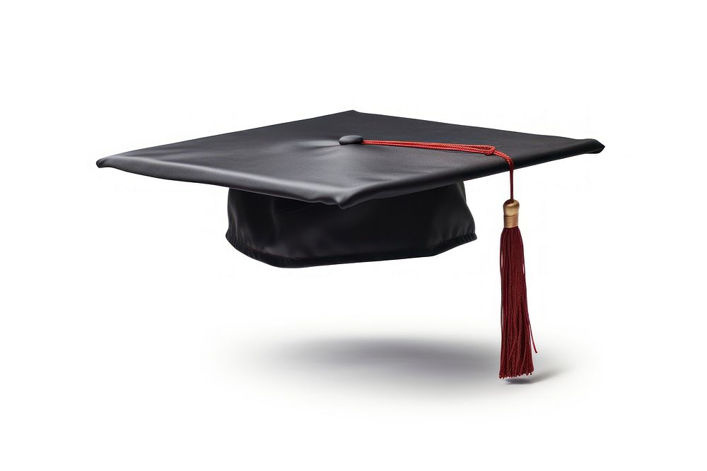 Graduation caps white background intelligence achievement. AI generated Image by rawpixel.