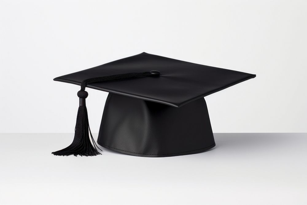 Graduation cap white background intelligence certificate. AI generated Image by rawpixel.