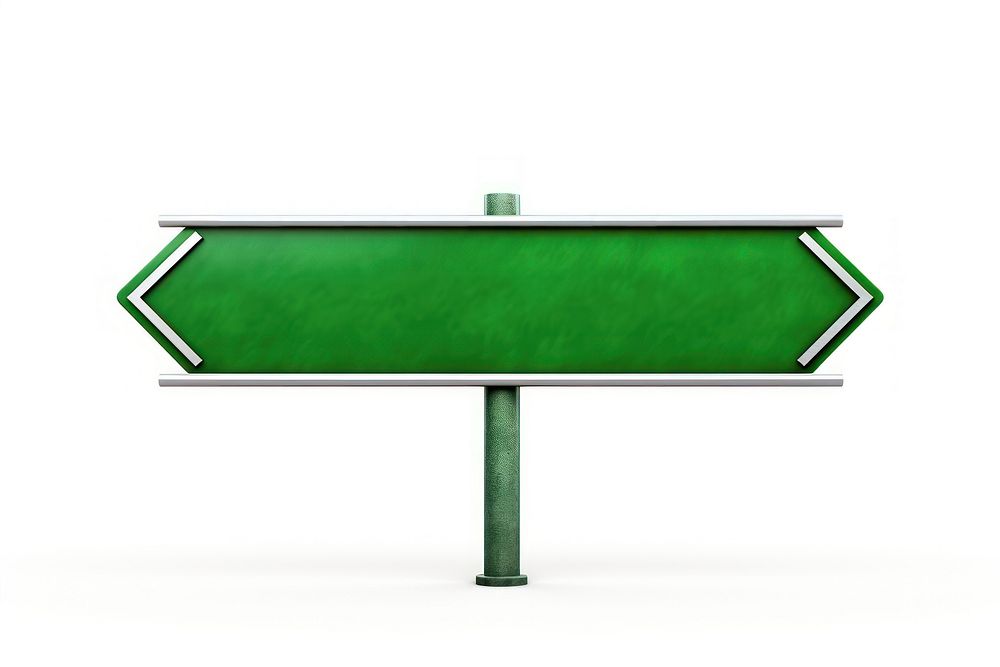Green road sign symbol white background blackboard. AI generated Image by rawpixel.