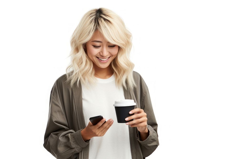 Using phone cup portrait holding. AI generated Image by rawpixel.