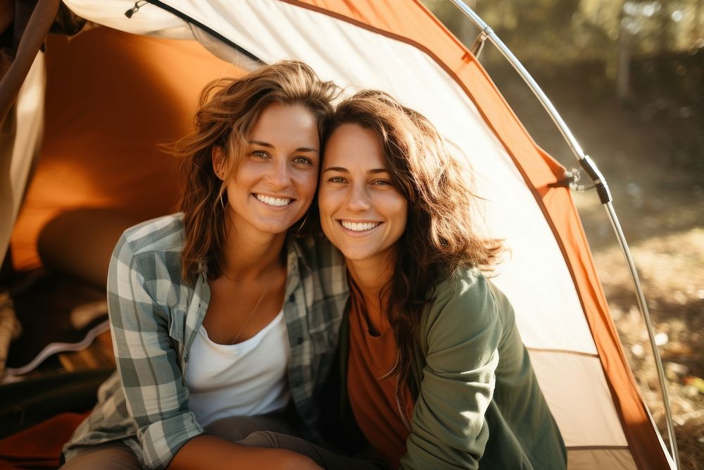 In camping tent outdoors portrait nature. AI generated Image by rawpixel.
