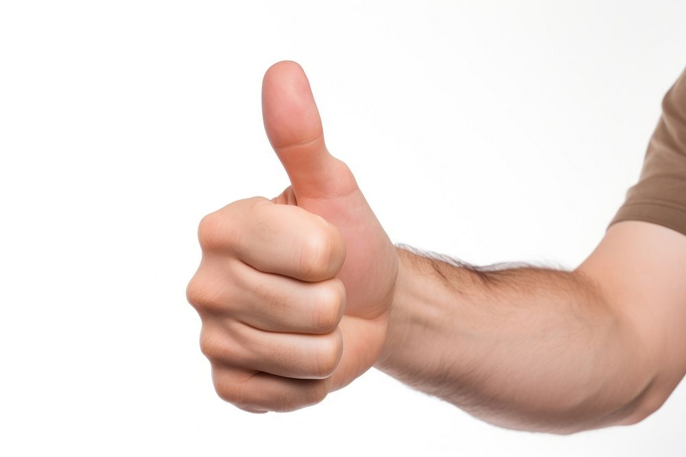 Happy man hand pointing finger. AI generated Image by rawpixel.