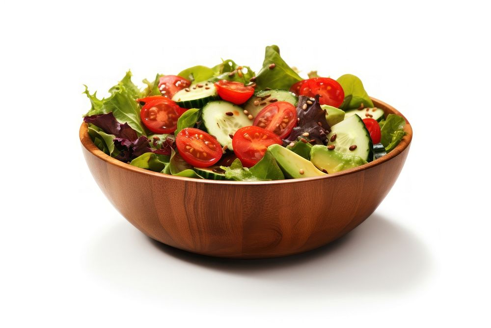 Salad bowl food vegetable plant. AI generated Image by rawpixel.
