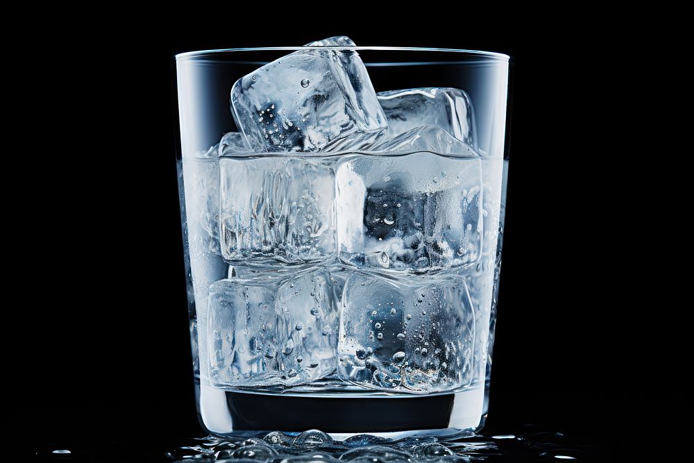 Ice cube glass refreshment freshness. AI generated Image by rawpixel.