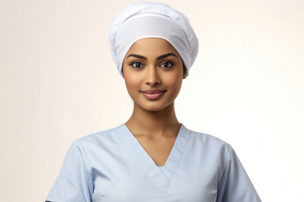 Female nurse adult white background protection. AI generated Image by rawpixel.