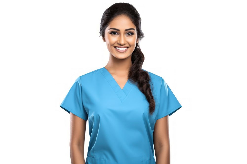 Nurse student adult white background stethoscope. AI generated Image by rawpixel.