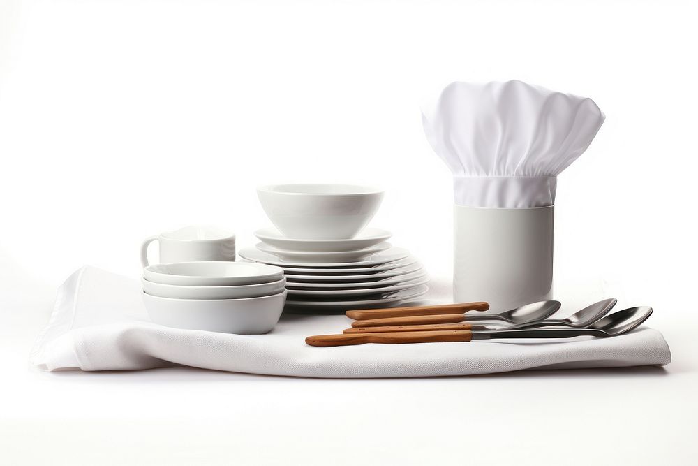 Kitchenware napkin spoon white. AI generated Image by rawpixel.