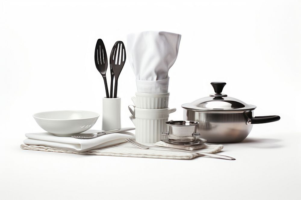 Kitchenware white fork white background. AI generated Image by rawpixel.