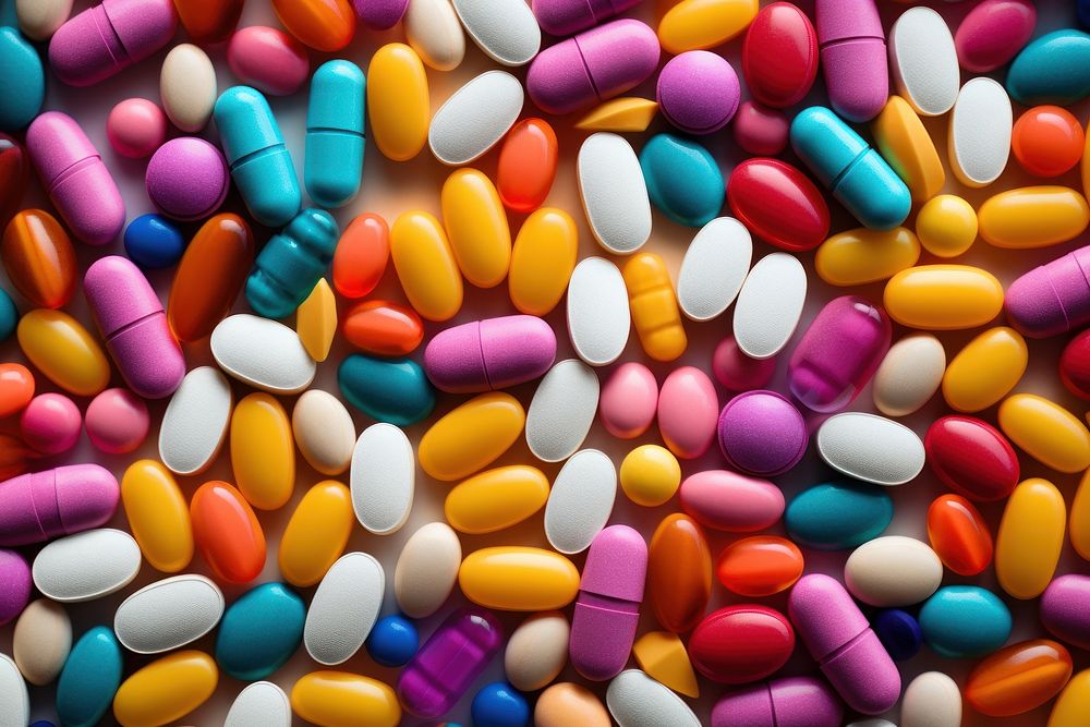 Medicinal pills capsule backgrounds medication. AI generated Image by rawpixel.