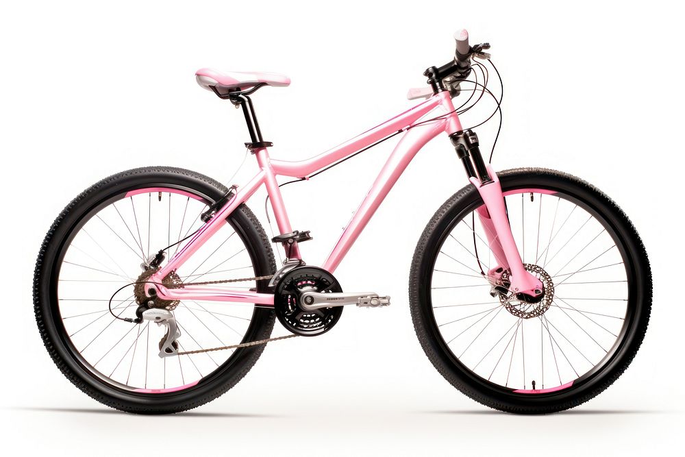 Pink mountain bike bicycle vehicle wheel. AI generated Image by rawpixel.