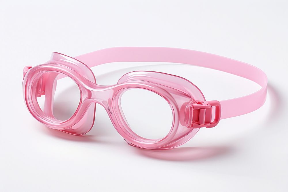 Pink swimming goggles sunglasses white background transparent. AI generated Image by rawpixel.