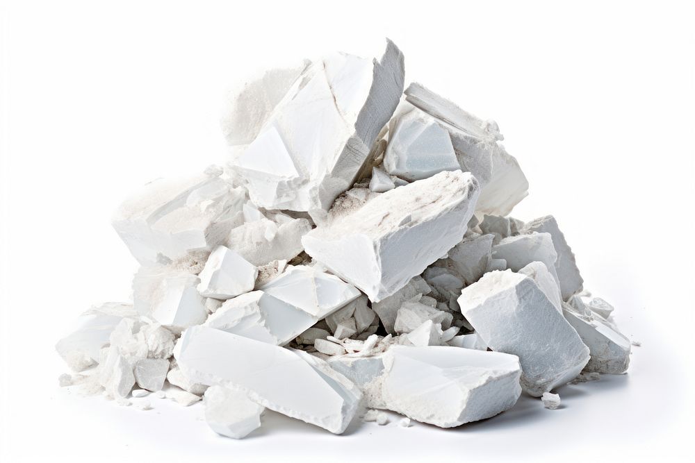 Pile of broken white marble white background cracked damaged. AI generated Image by rawpixel.
