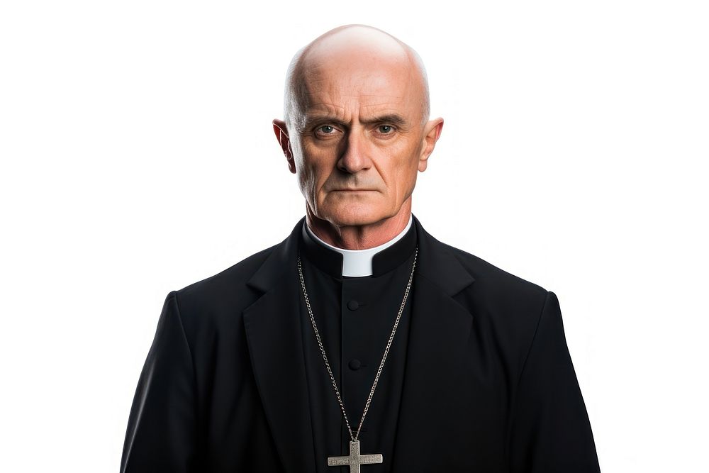 Priest religion adult white background. AI generated Image by rawpixel.